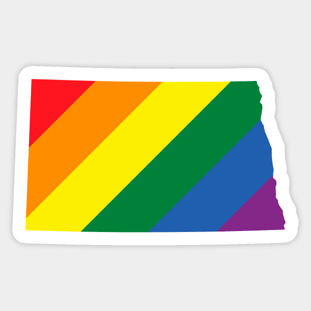 North Dakota State (LGBT) Pride Sticker by FiftyStatesOfGay